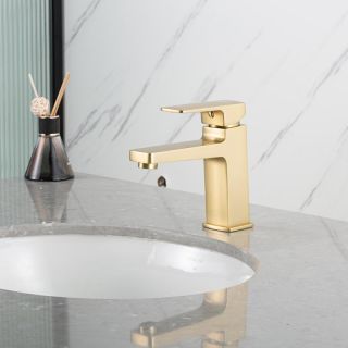 Смеситель для раковины Frap F1090-3 Золотой сатин